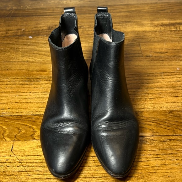 Classic Jcrew black leather bootie W 7 - Picture 1 of 11
